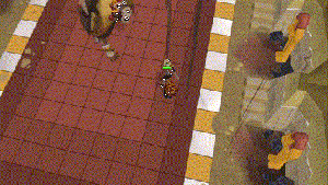 Red projectiles pattern